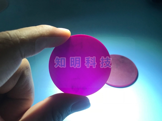 kupować Cr + Al2O3 Sapphire Wafer Sapphire Crystal Glass Lens z domieszką tytanu produkcja online