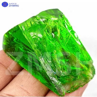 kupować Wyhodowane w laboratorium kryształy YAG, kolorowe kamienie szlachetne, surowe, nieoszlifowane, jabłkowo-zielone produkcja online